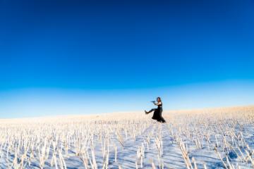 Flutist in the frozen plain II
